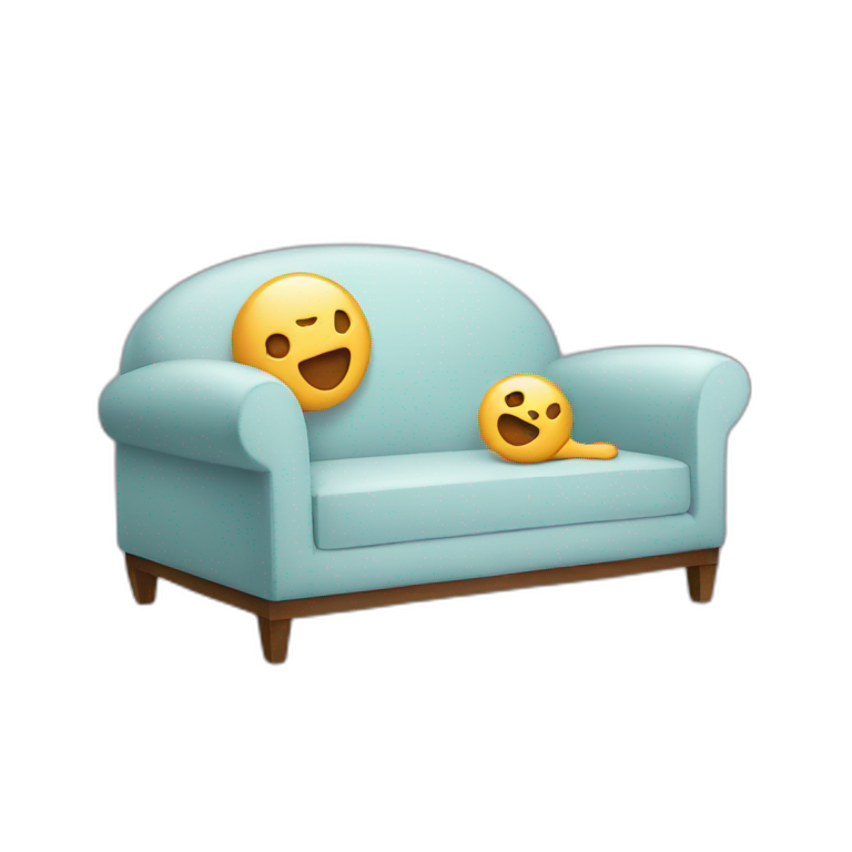 Un Homme Sûr Un Canapé Ai Emoji Generator 