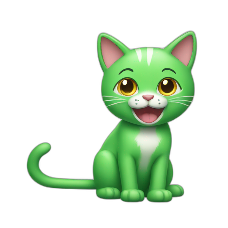 green cat | AI Emoji Generator