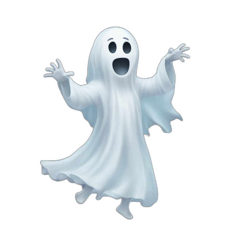 a female ghost and a male ghost dancing as a Ying yang | AI Emoji Generator