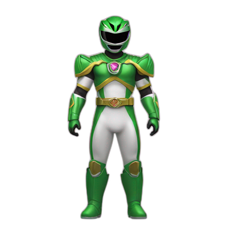 A pink Power Ranger with arms up gestured “don’t know”. | AI Emoji ...