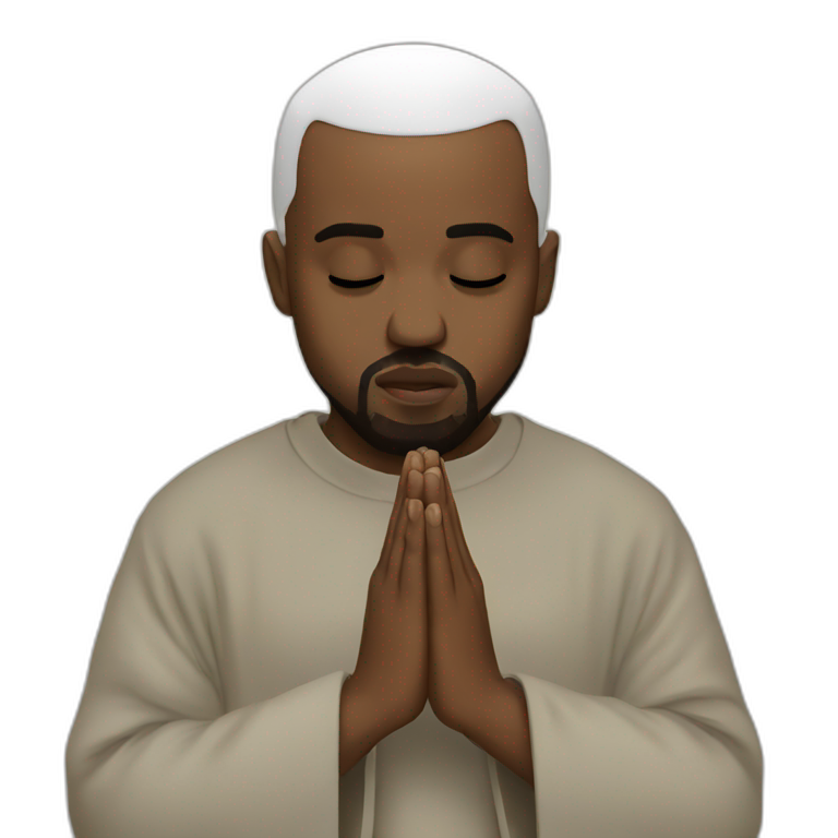 Praying hands with prayer beads | AI Emoji Generator