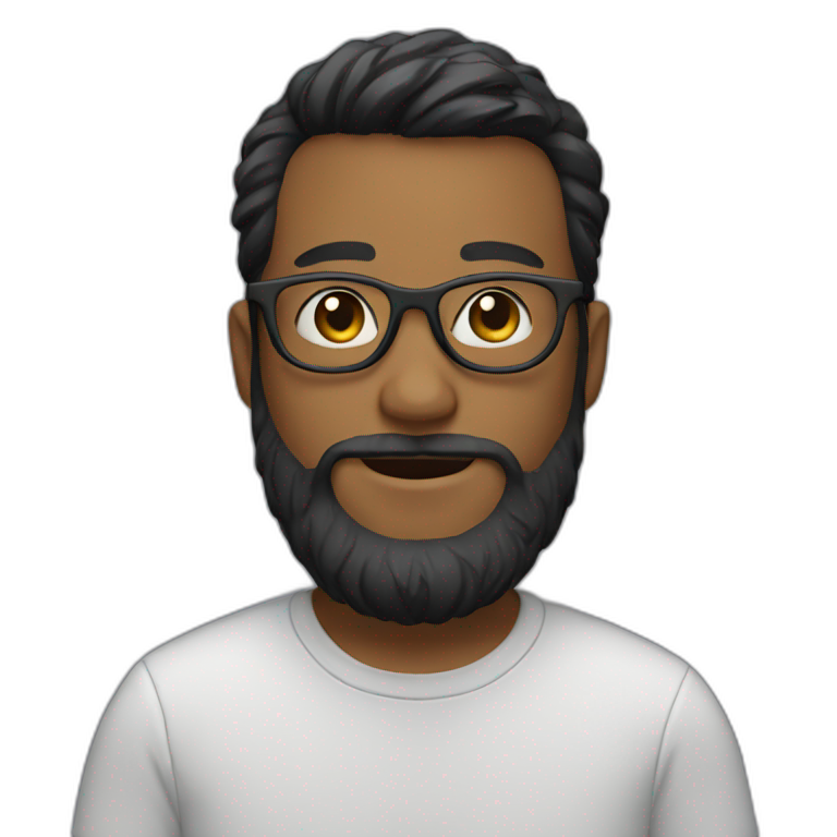 A Man With Glasses And A Beard Is Wearing Glasses Ai Emoji Generator 5408