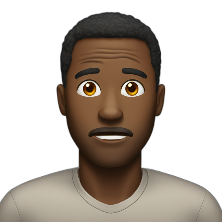 Shocked black guy | AI Emoji Generator