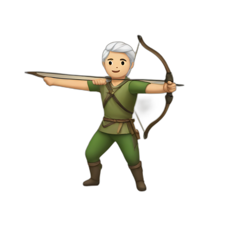 A Warlike Archer Made Of Silver Looking Sideways Ai Emoji Generator