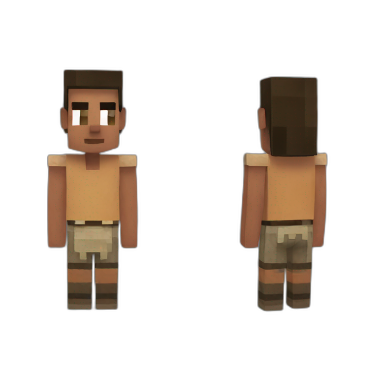 Black Men In Minecraft Farmer Villager Cubic With An Square Starw Hate 