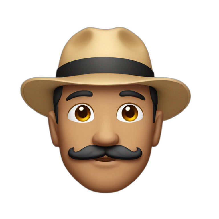 Muscle mustache expressive Cuban man | AI Emoji Generator