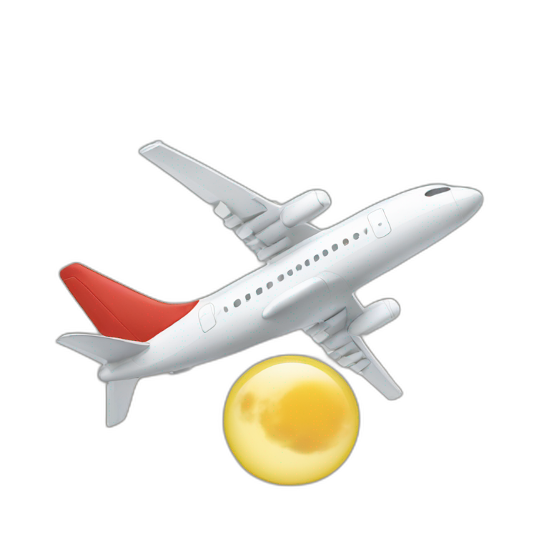 Plane landing in island | AI Emoji Generator