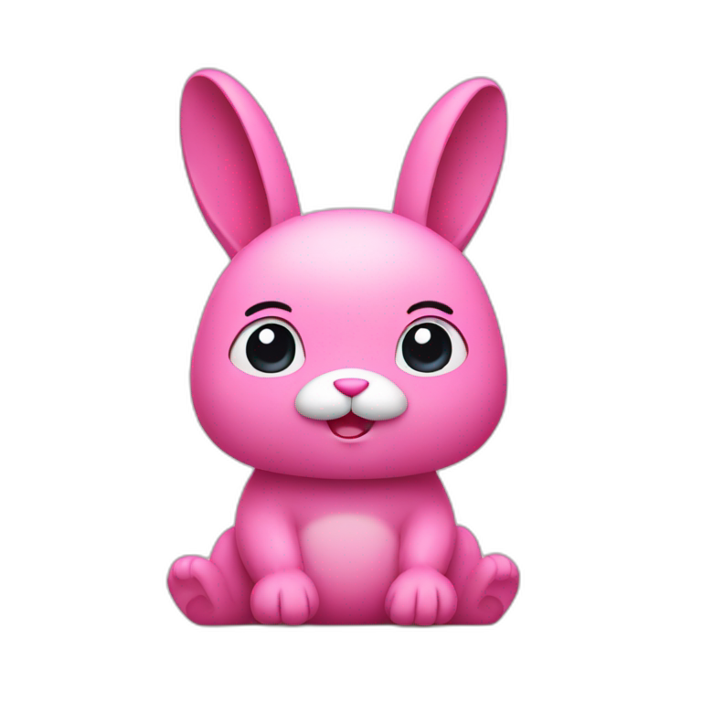 pink plush rabbit crying pose | AI Emoji Generator