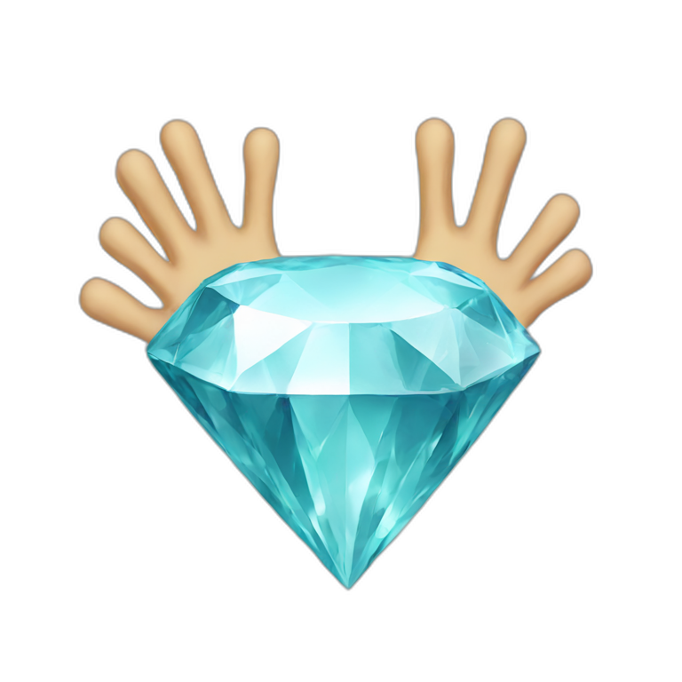 a diamond in the hands of a white girl | AI Emoji Generator