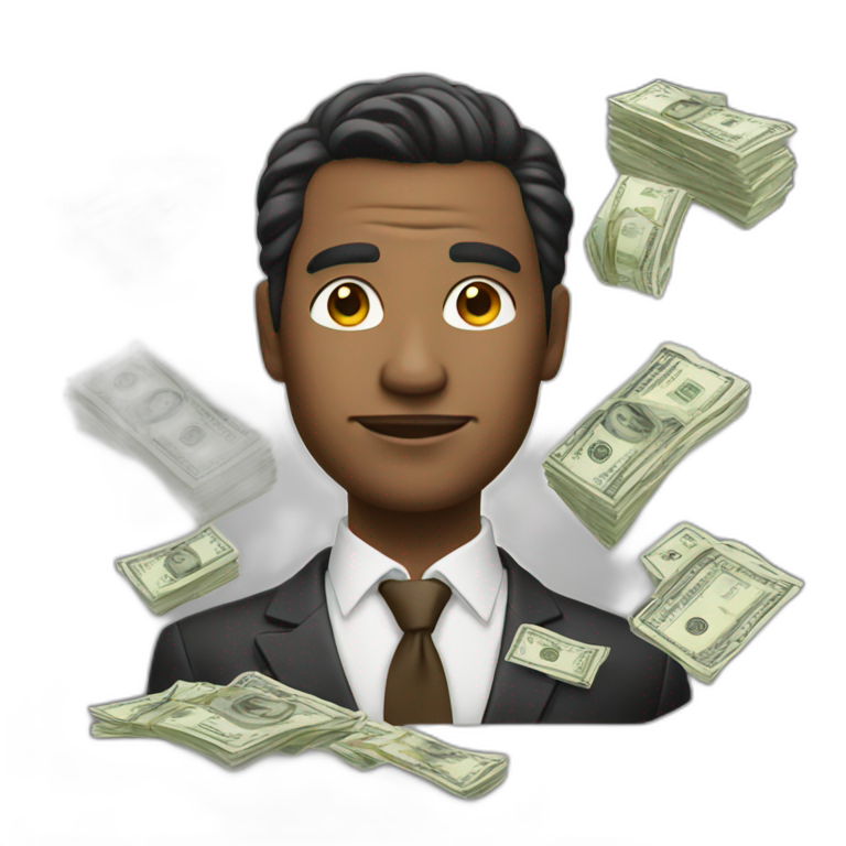 a guy spending money | AI Emoji Generator