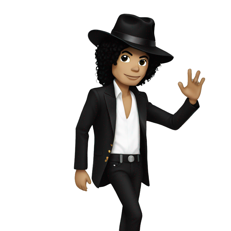 Michael Jackson moonwalking | AI Emoji Generator