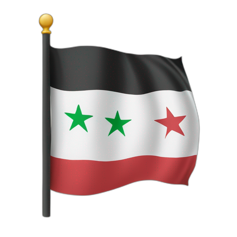 Independent Syria flag 3 stars | AI Emoji Generator