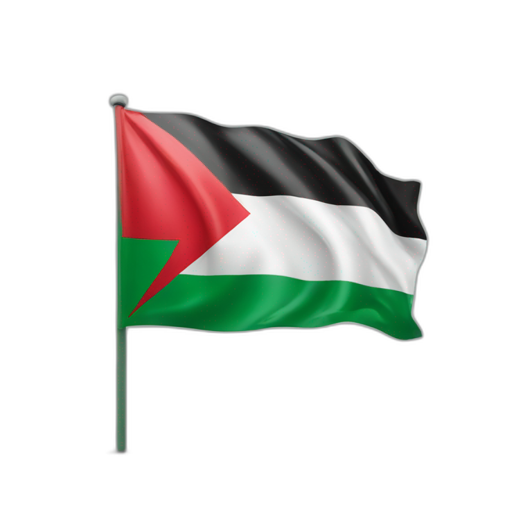 Palestine flag on map with roses | AI Emoji Generator