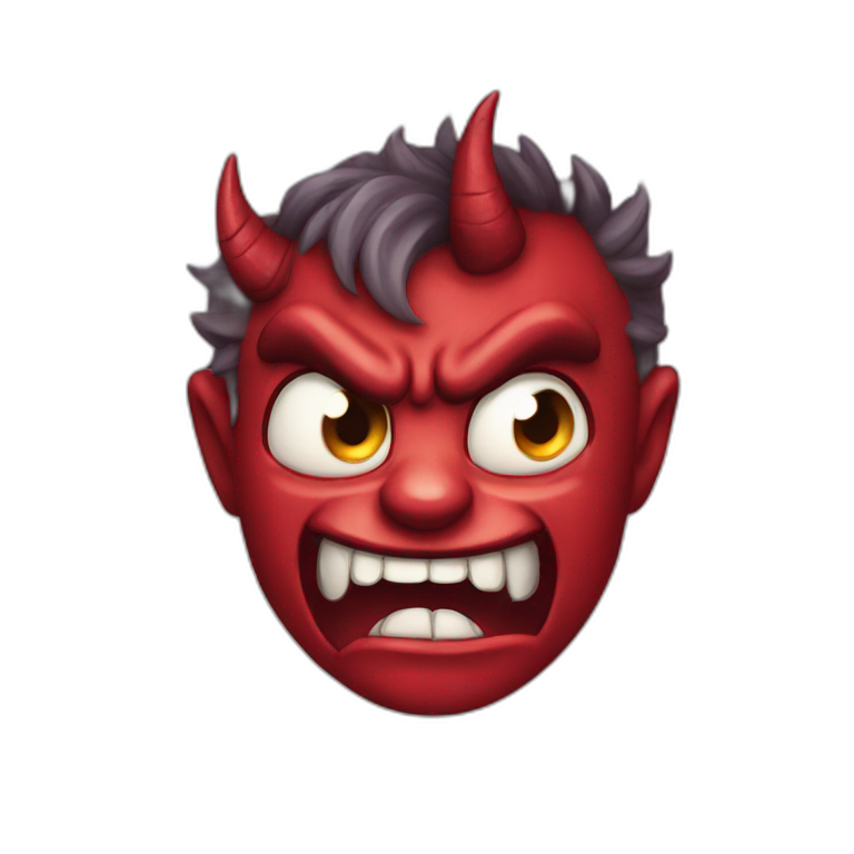 relaxing devil | AI Emoji Generator