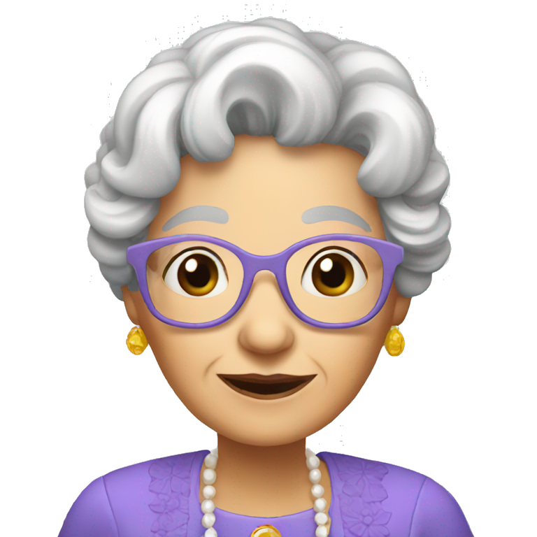 Granny with fish | AI Emoji Generator