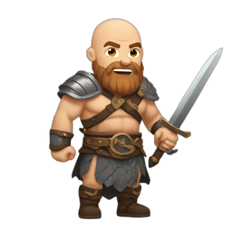 barbarian with sword | AI Emoji Generator