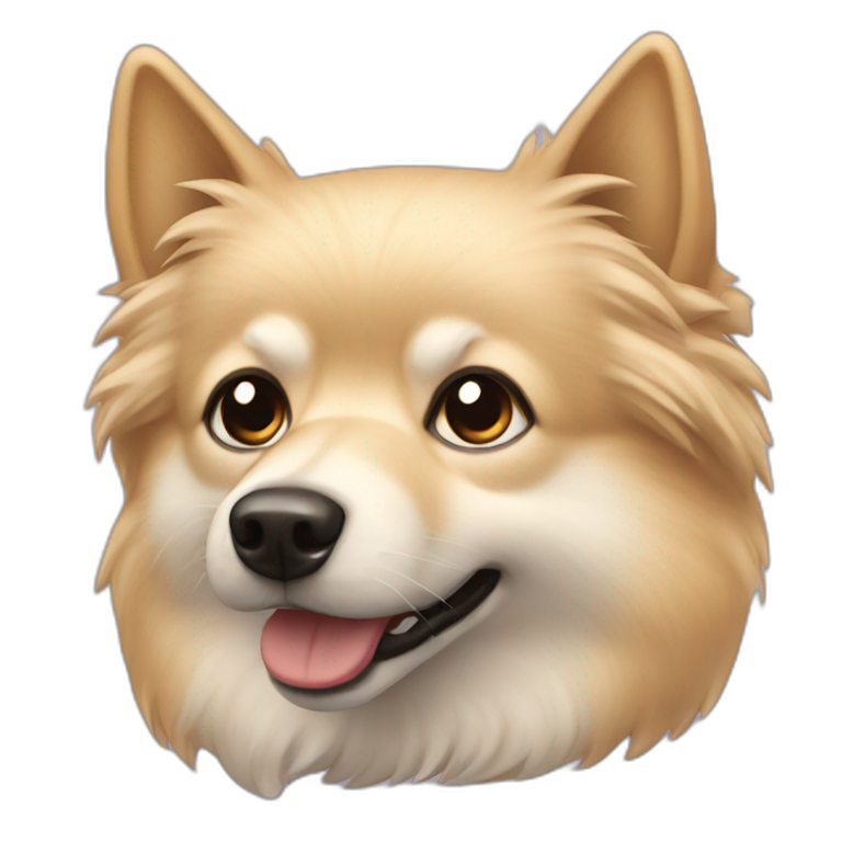 Dog Pomeranian spitz | AI Emoji Generator