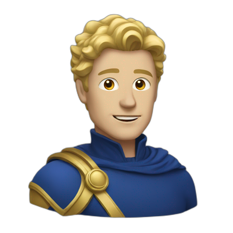 Homelander open hands flying | AI Emoji Generator