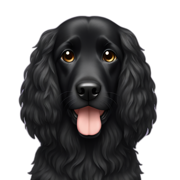 Black dog long snout | AI Emoji Generator