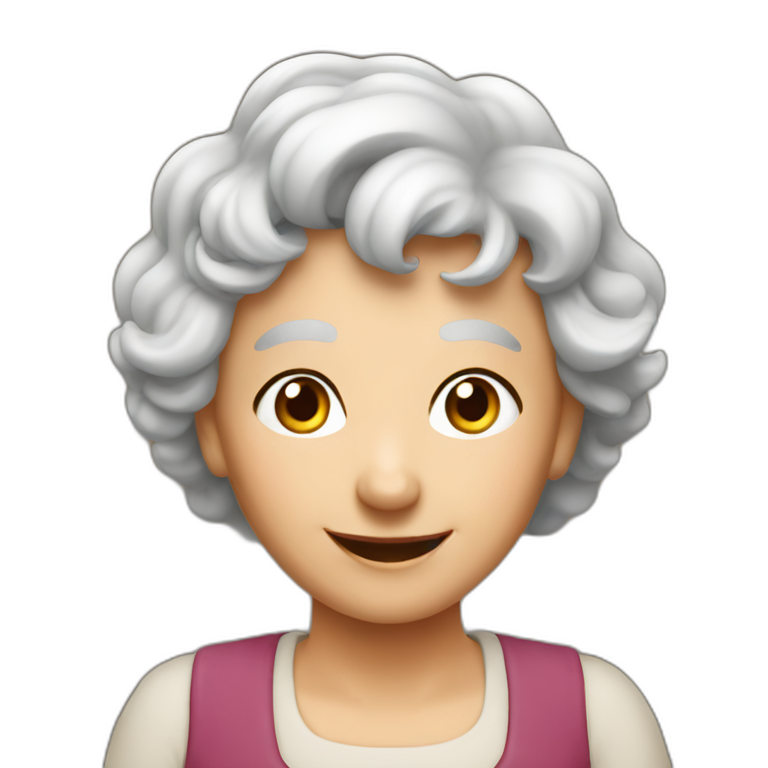 Very old grand ma with rollator | AI Emoji Generator