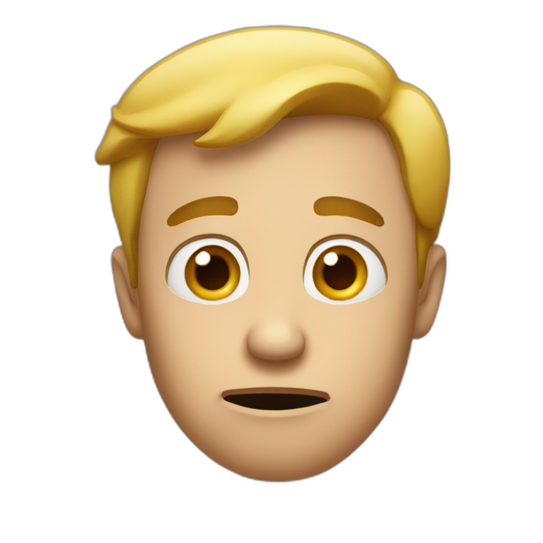 man looking confused to his phone | AI Emoji Generator