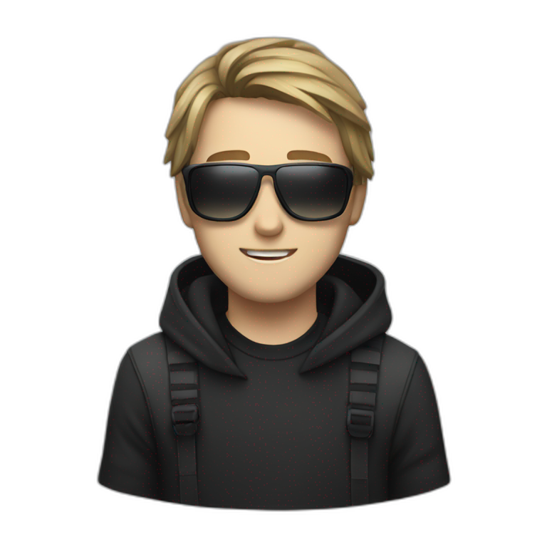 Alan Walker, with mask + logo | AI Emoji Generator