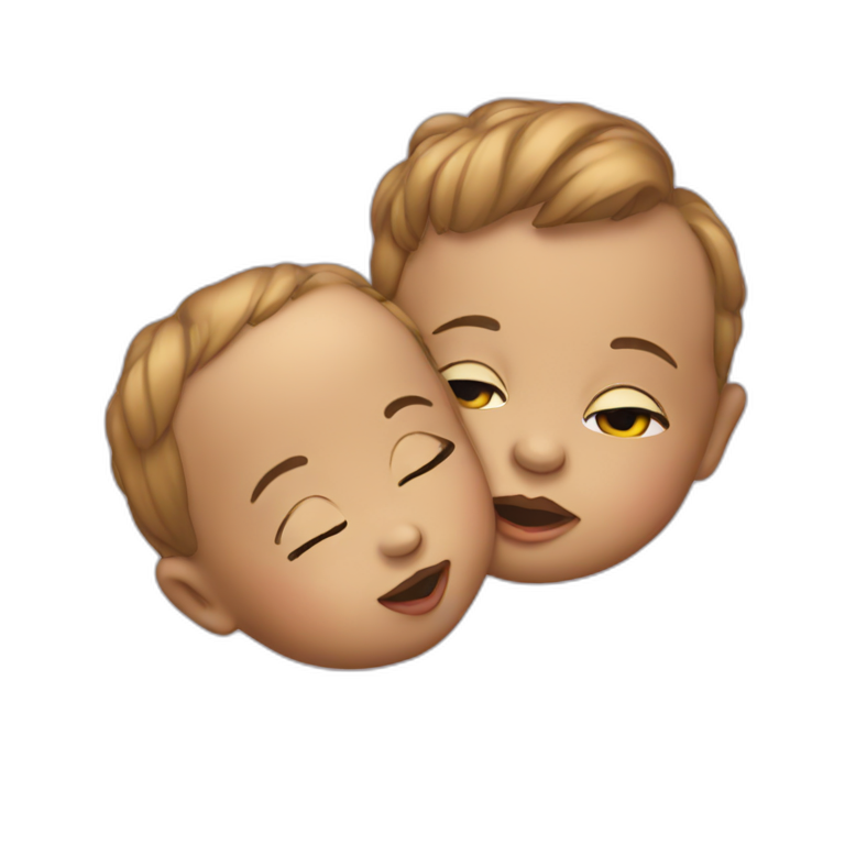 Twin blond babies | AI Emoji Generator