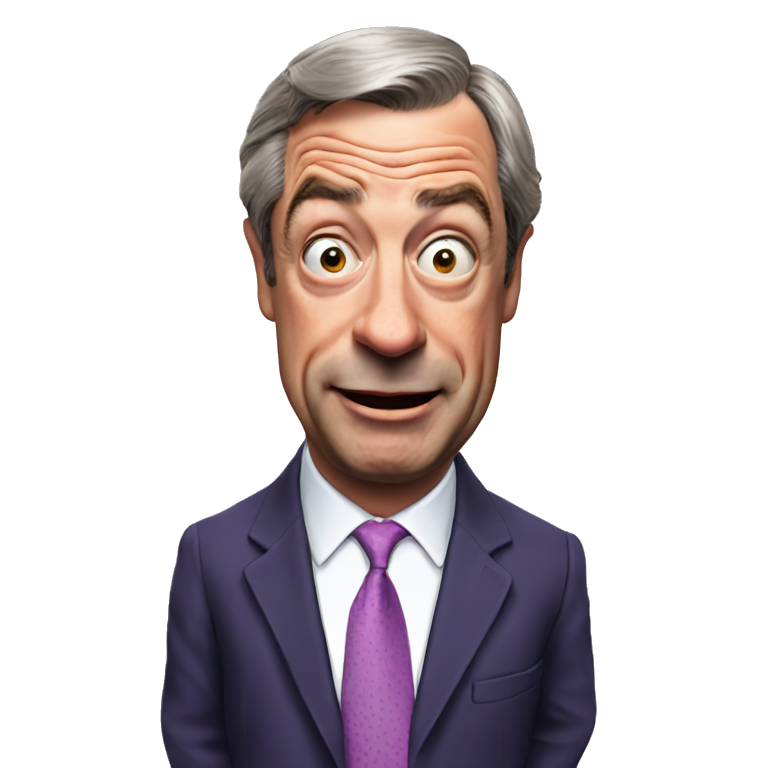 Nigel Farage side profile pog expression | AI Emoji Generator