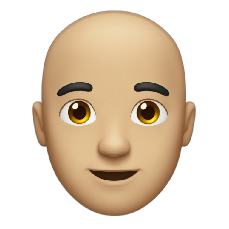 bearded man with bald head | AI Emoji Generator