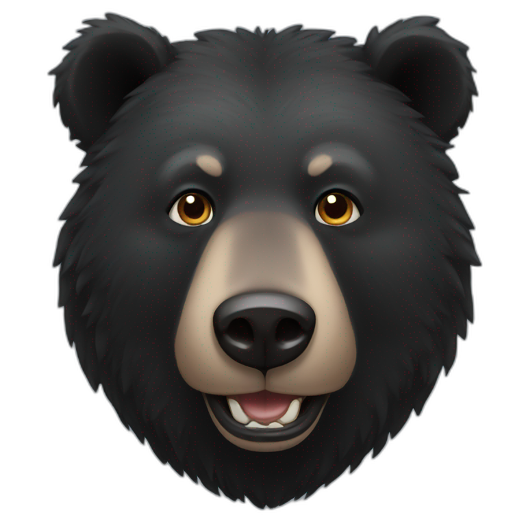 black bear with glasses | AI Emoji Generator