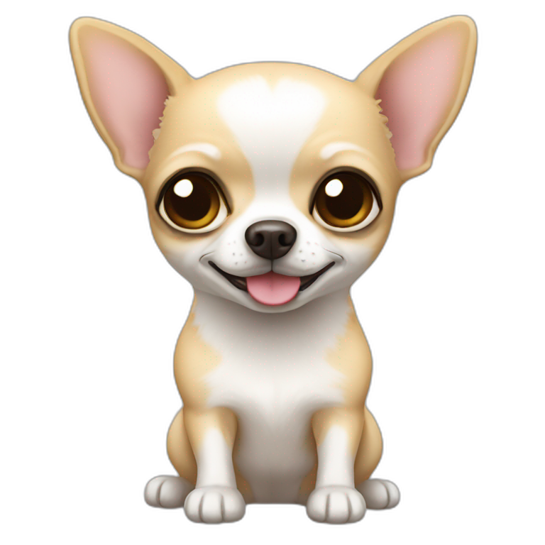 Chihuahua white furry angry | AI Emoji Generator