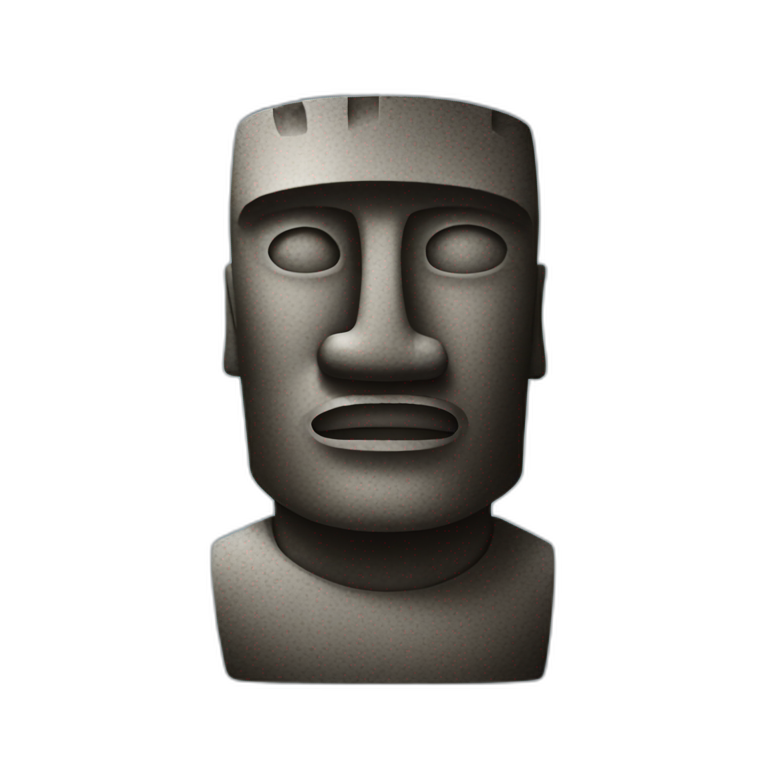 moai wearing sunglasses | AI Emoji Generator