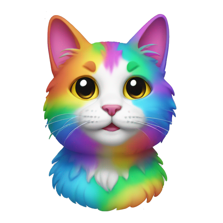 Rainbow-colored cat | AI Emoji Generator