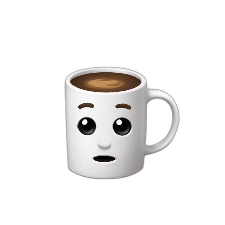 grumpy cat drops a coffee mug | AI Emoji Generator