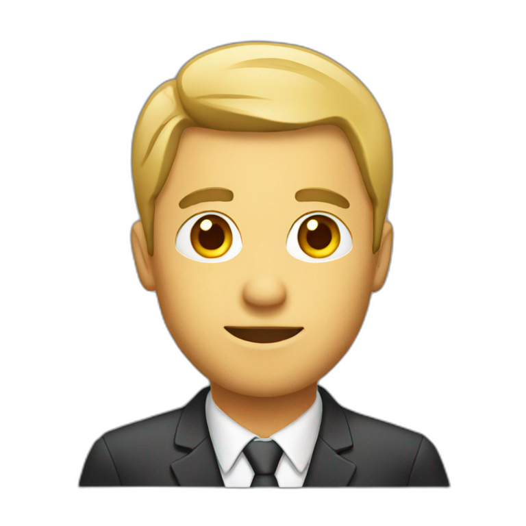 fair complexion African business manager in beach wear | AI Emoji Generator