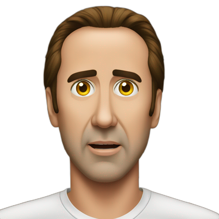 Nicolas cage with glock18 | AI Emoji Generator