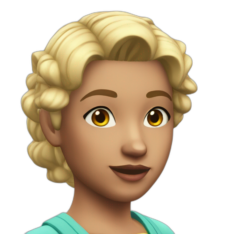 Sims+4+Nancy+Landgraab-Woman-blonde-hair-perfectly-centered | AI Emoji ...