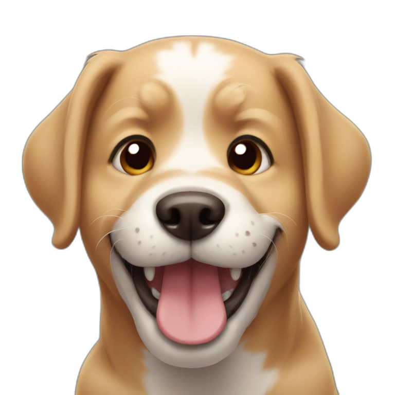 chocolate-lab-dog-smiling | AI Emoji Generator