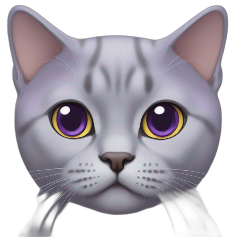 Lilac Fluffy Cat Ai Emoji Generator 6402