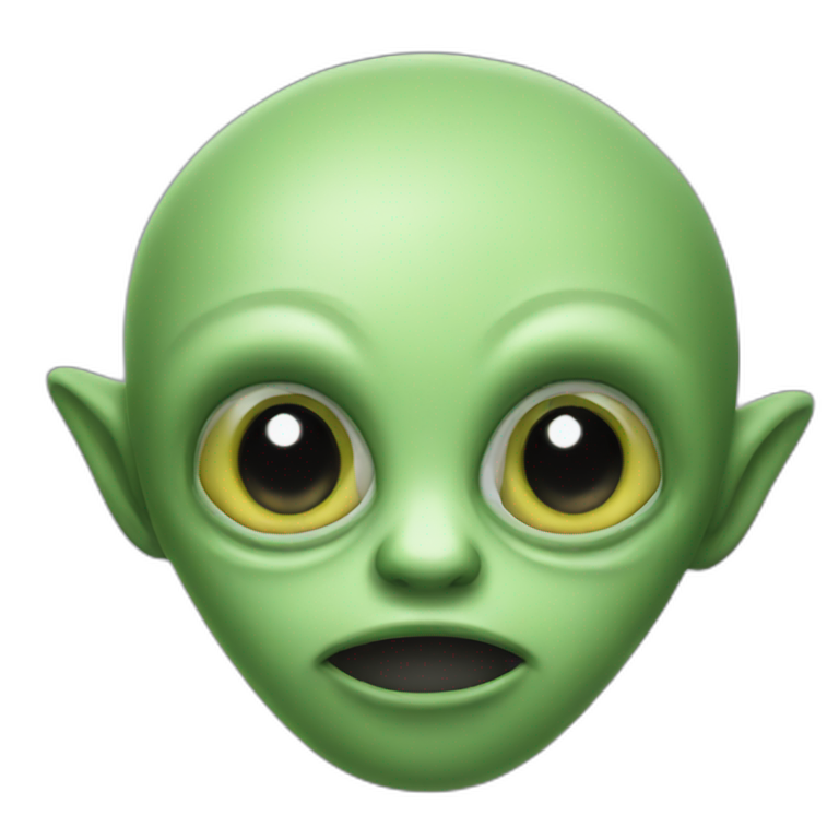 Black alien | AI Emoji Generator