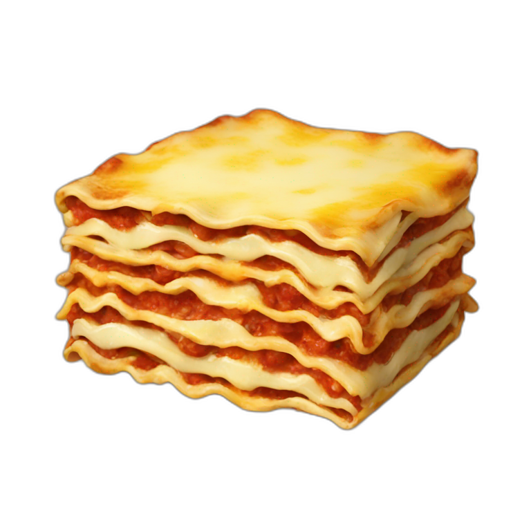 lasagna in plate | AI Emoji Generator