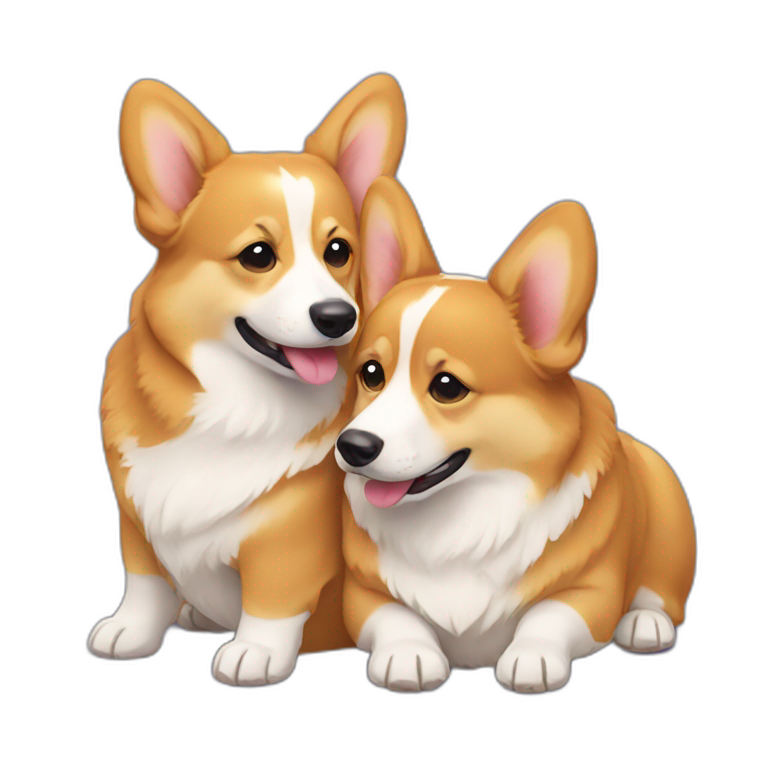 A family of corgis | AI Emoji Generator