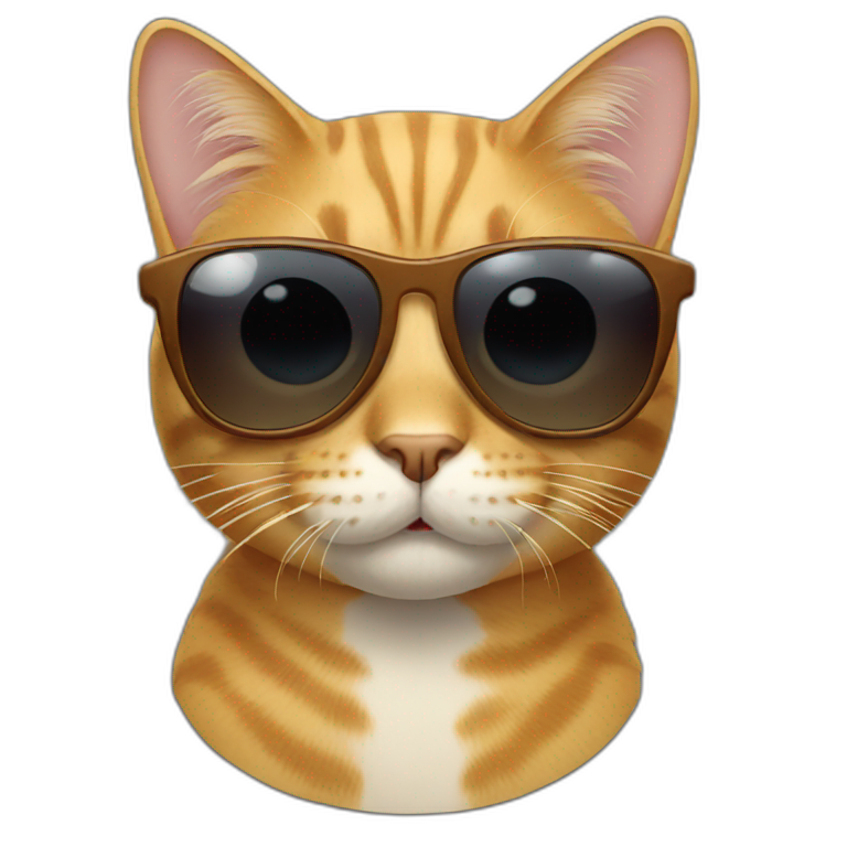 Siameze car with sunglasses | AI Emoji Generator