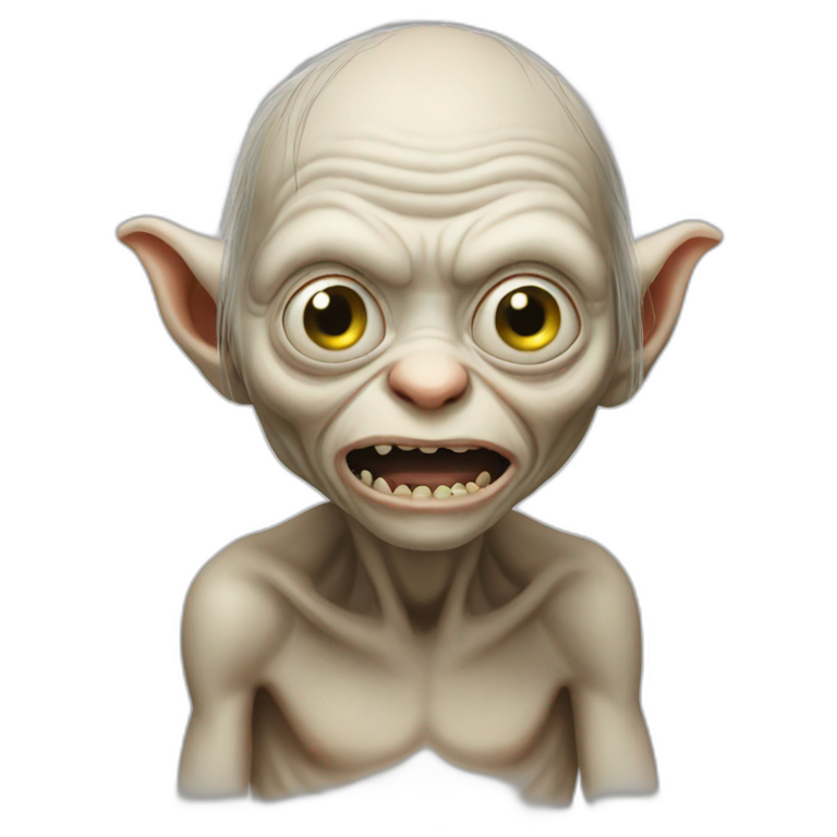 gollum sleeping | AI Emoji Generator