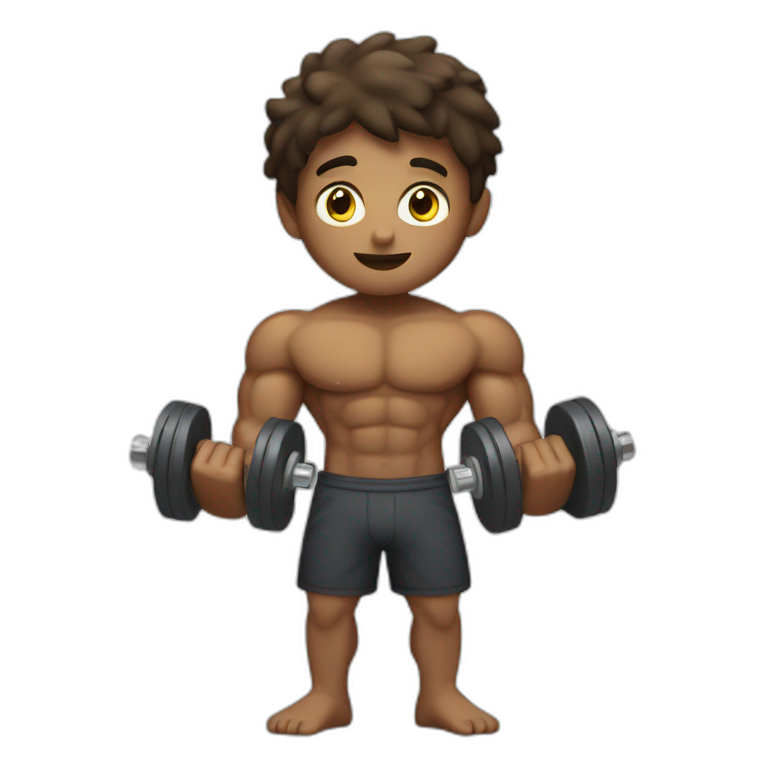 muscular bara boy with buzzcut | AI Emoji Generator