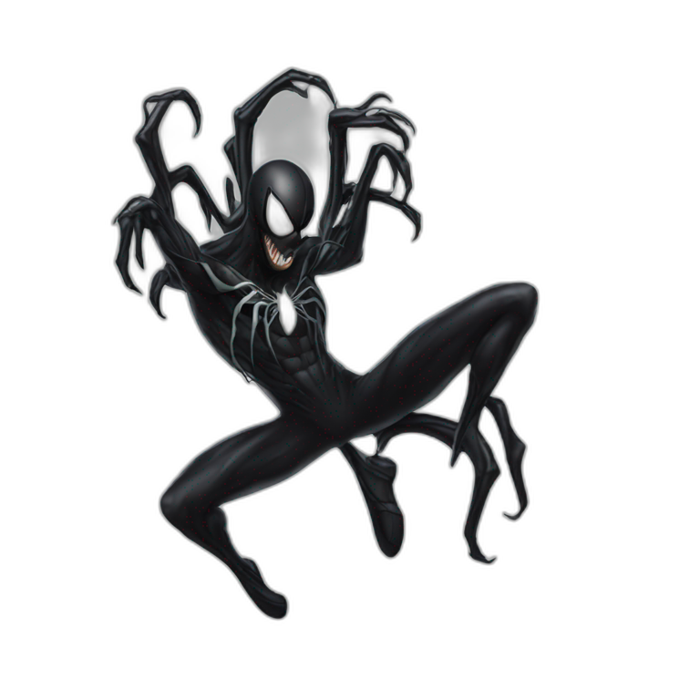 symbiote venom pumpkin with long tongue and goo tentacles | AI Emoji