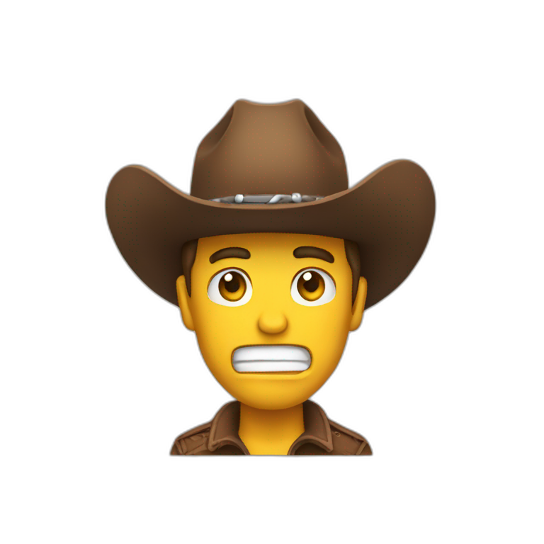 sacha from pokémon as the cowboy emoji | AI Emoji Generator