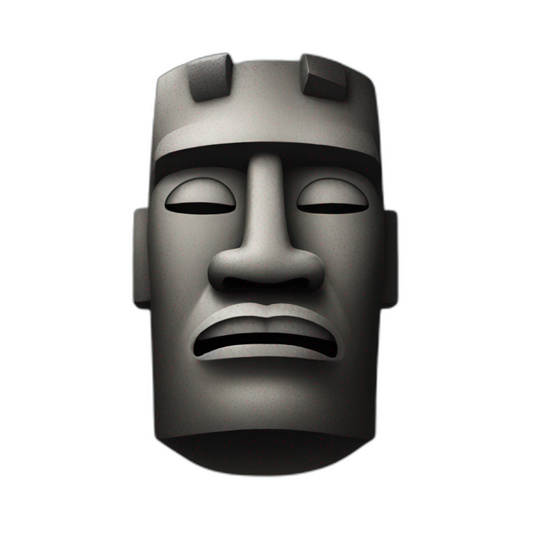 moai wearing sunglasses | AI Emoji Generator