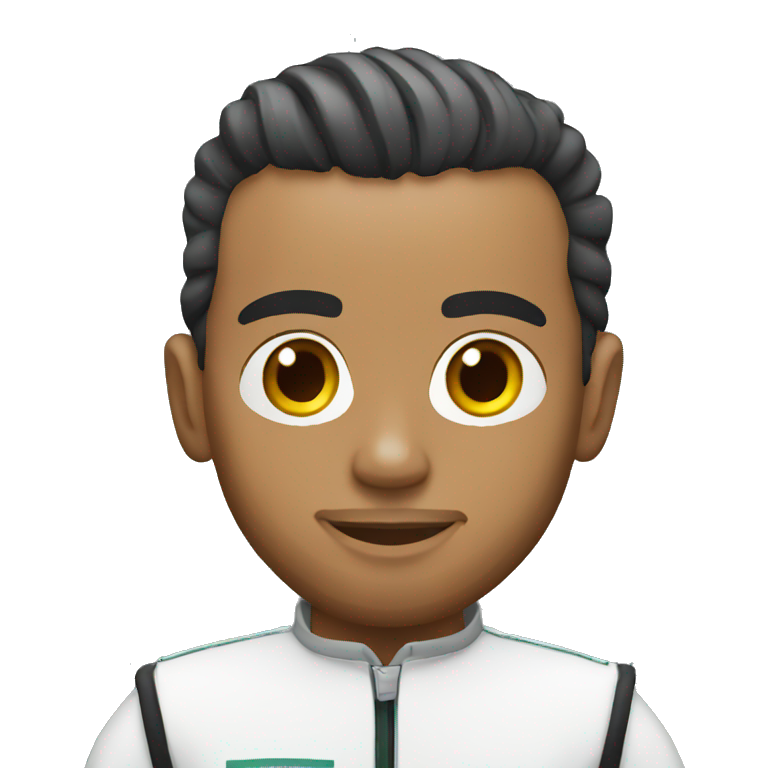 Lewis-hamilton-with-an-F1-car | AI Emoji Generator