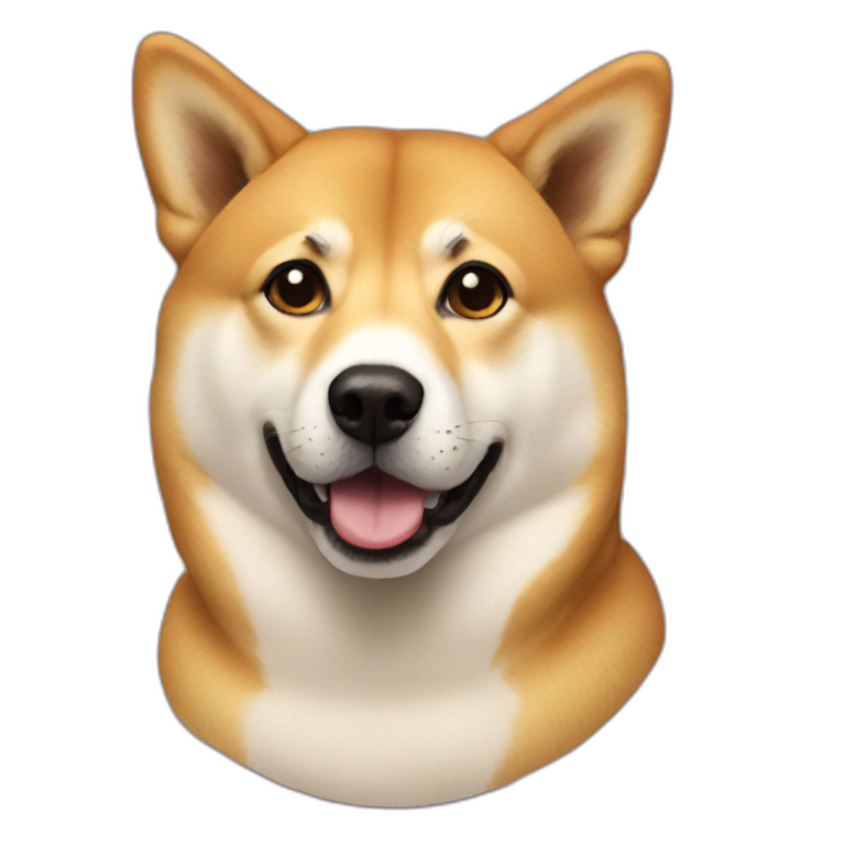 panicking doge with cool sunglasses | AI Emoji Generator